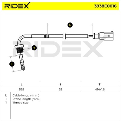 Abgastemperatursensor RIDEX 3938E0016 3938E0016 - foto 6