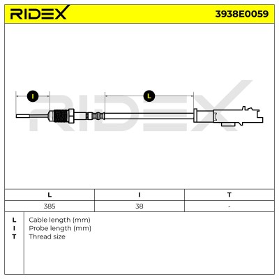 Abgastemperatursensor RIDEX 3938E0059 3938E0059 - foto 5