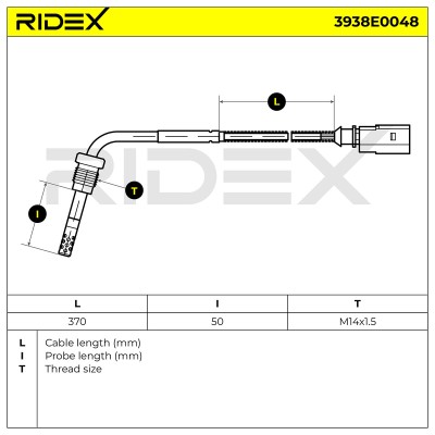 Abgastemperatursensor RIDEX 3938E0048 3938E0048 - foto 6