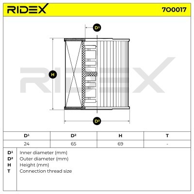 Ölfilter RIDEX 7O0017 7O0017 - foto 6