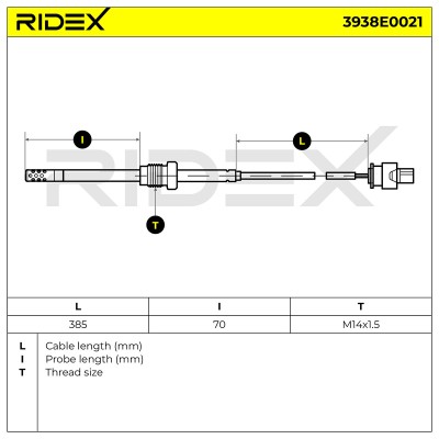 Abgastemperatursensor RIDEX 3938E0021 3938E0021 - foto 5