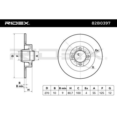 Bremsscheibe RIDEX 82B0397 82B0397 - foto 4