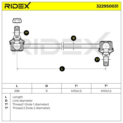 Stabilisator Stange RIDEX 3229S0031 3229S0031 - foto 6