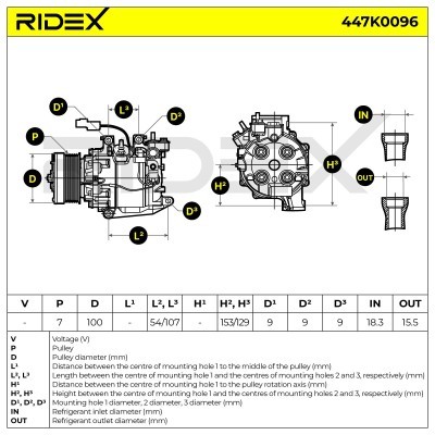 Kompressor, Klimaanlage HONDA FR-V 447K0096 - foto 6