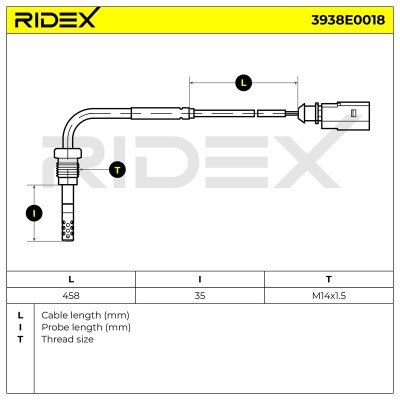 Abgastemperatursensor RIDEX 3938E0018 3938E0018 - foto 6