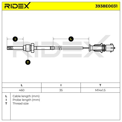 Abgastemperatursensor RIDEX 3938E0031 3938E0031 - foto 6