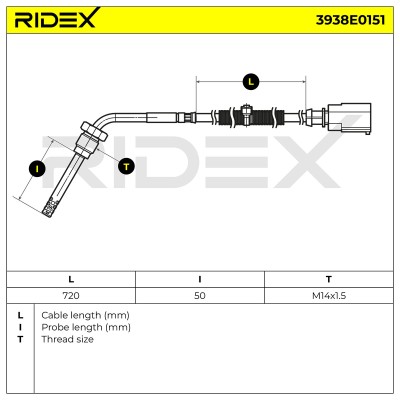 Abgastemperatursensor RIDEX 3938E0151 3938E0151 - foto 6