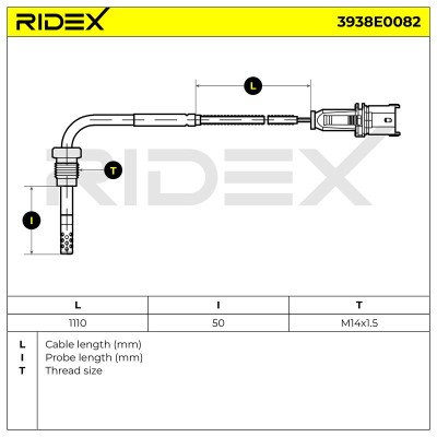 Abgastemperatursensor RIDEX 3938E0082 3938E0082 - foto 6