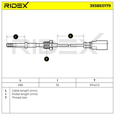 Abgastemperatursensor RIDEX 3938E0179 3938E0179 - foto 6