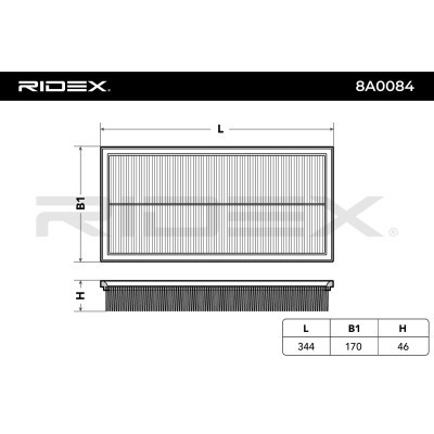 Luftfilter RIDEX 8A0084 8A0084 - foto 3