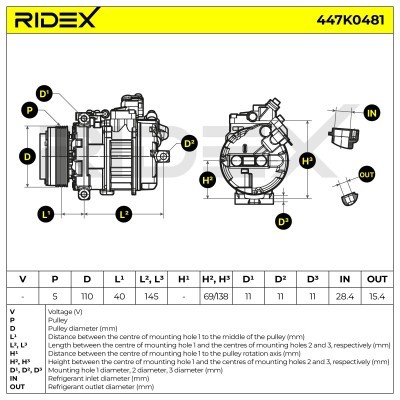 Kompressor, Klimaanlage BMW X5 (E53) 447K0481 - foto 5