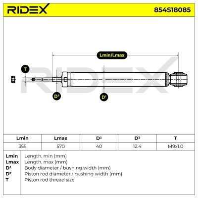 Stoßdämpfer RIDEX 854S18085 854S18085 - foto 7