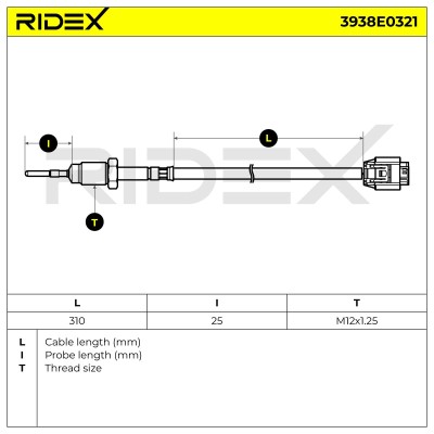 Abgastemperatursensor RIDEX 3938E0321 3938E0321 - foto 6