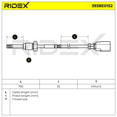 Abgastemperatursensor RIDEX 3938E0152 3938E0152 - foto 6