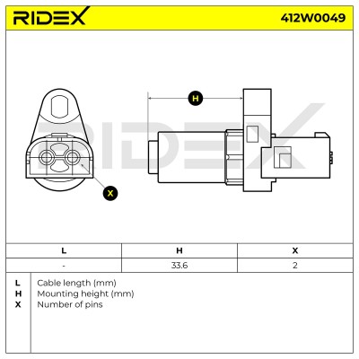 ABS Sensor RIDEX 412W0049 412W0049 - foto 5
