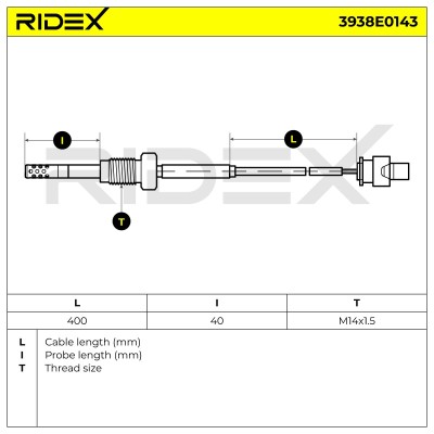 Abgastemperatursensor RIDEX 3938E0143 3938E0143 - foto 5