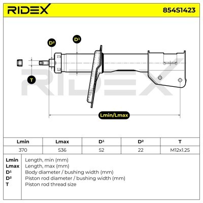 Stoßdämpfer RIDEX 854S1423 854S1423 - foto 8