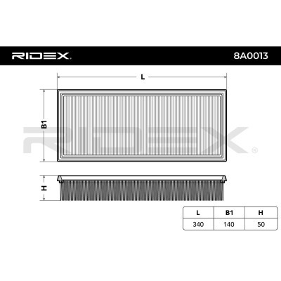 Luftfilter RIDEX 8A0013 8A0013 - foto 3