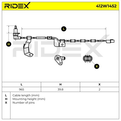 ABS Sensor RIDEX 412W1452 412W1452 - foto 6