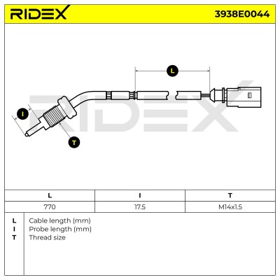 Abgastemperatursensor RIDEX 3938E0044 3938E0044 - foto 6