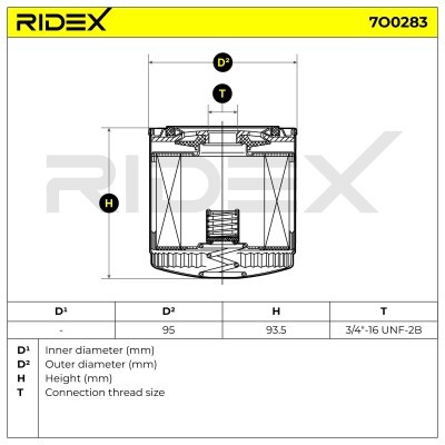 Ölfilter RIDEX 7O0283 7O0283 - foto 6