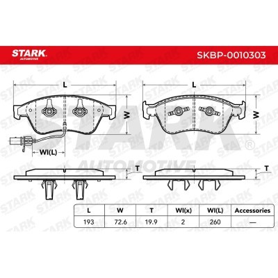 Bremsbeläge Satz Stark SKBP-0010303 SKBP-0010303 - foto 4
