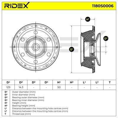 Stoßdämpferkissen Vorderachse RIDEX 1180S0006 1180S0006 - foto 6