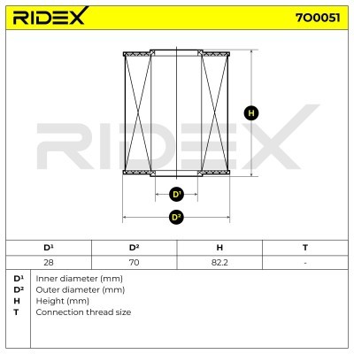 Ölfilter RIDEX 7O0051 7O0051 - foto 6