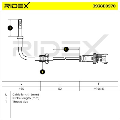 Abgastemperatursensor RIDEX 3938E0570 3938E0570 - foto 6