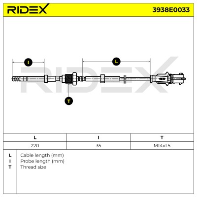 Abgastemperatursensor RIDEX 3938E0033 3938E0033 - foto 6