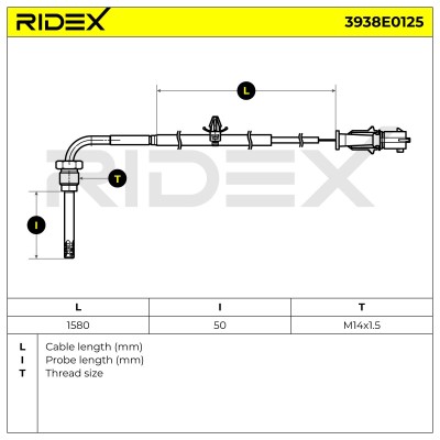 Abgastemperatursensor RIDEX 3938E0125 3938E0125 - foto 6