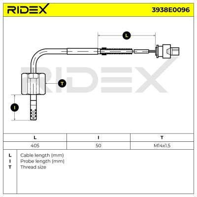 Abgastemperatursensor RIDEX 3938E0096 3938E0096 - foto 5