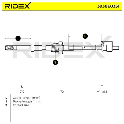 Abgastemperatursensor RIDEX 3938E0351 3938E0351 - foto 6