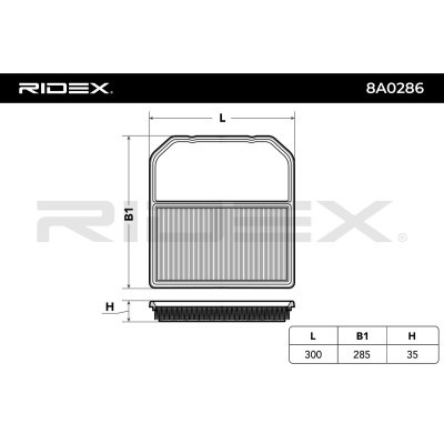 Luftfilter RIDEX 8A0286 8A0286 - foto 3