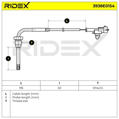 Abgastemperatursensor RIDEX 3938E0154 3938E0154 - foto 6