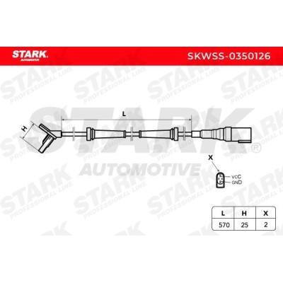 ABS Sensor Stark SKWSS-0350126 SKWSS-0350126 - foto 5