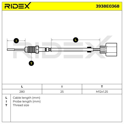 Abgastemperatursensor RIDEX 3938E0368 3938E0368 - foto 5