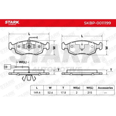 Bremsbeläge Satz Stark SKBP-0011199 SKBP-0011199 - foto 3
