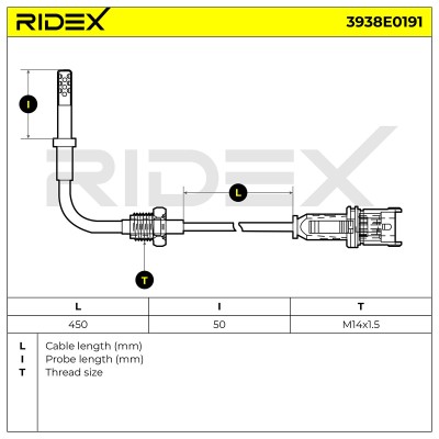 Abgastemperatursensor RIDEX 3938E0191 3938E0191 - foto 6