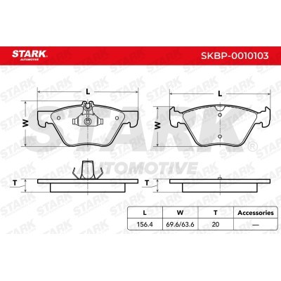 Bremsbeläge Satz Stark SKBP-0010103 SKBP-0010103 - foto 3