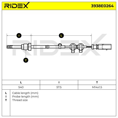 Abgastemperatursensor RIDEX 3938E0264 3938E0264 - foto 7
