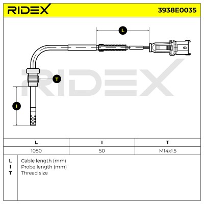 Abgastemperatursensor RIDEX 3938E0035 3938E0035 - foto 6
