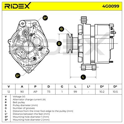 Generator RIDEX 4G0099 4G0099 - foto 7