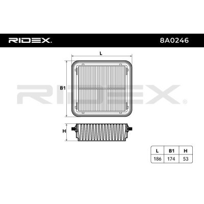 Luftfilter RIDEX 8A0246 8A0246 - foto 6