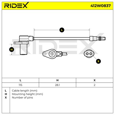 ABS Sensor RIDEX 412W0837 412W0837 - foto 6