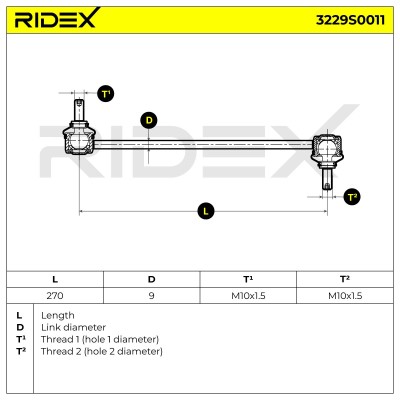 Stabilisator Stange RIDEX 3229S0011 3229S0011 - foto 7