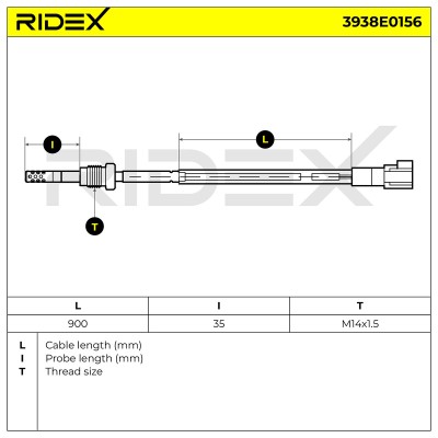 Abgastemperatursensor RIDEX 3938E0156 3938E0156 - foto 6