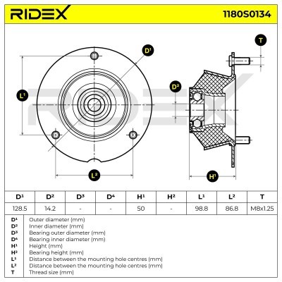 Stoßdämpferkissen Vorderachse RIDEX 1180S0134 1180S0134 - foto 5