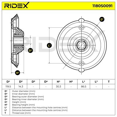 Stoßdämpferkissen Vorderachse RIDEX 1180S0091 1180S0091 - foto 5