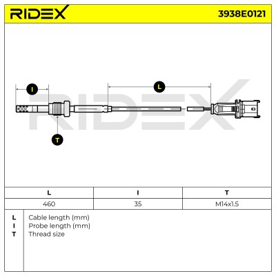 Abgastemperatursensor RIDEX 3938E0121 3938E0121 - foto 6